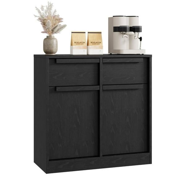 31.5" Sideboard Buffet Cabinet with 2 Drawers, Modern Pear Wood Storage Table for Kitchen, Dining & Living Room