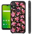 thumbnail image 1 of Compatible with Cricket Icon 4 Hybrid Fusion Guard Phone Case Cover (Pink Black Flower), 1 of 2