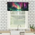 thumbnail image 3 of Forest Tree Kitchen Window Curtain Valance Fantasy Galaxy Starry Sky Abstract Aurora Window Treatment Valance Curtains for Bathroom 54 by 18 in, 1 Panel, 3 of 6