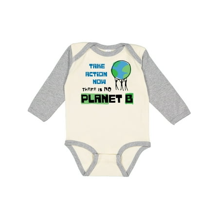 

Inktastic Take Action Now There is No PLANet B with Planet Earth Gift Baby Boy or Baby Girl Long Sleeve Bodysuit