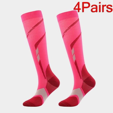 

4 Pairs Foot Angel Sock Anti Fatigue Foot Sleeve Compression(Red L/XL)