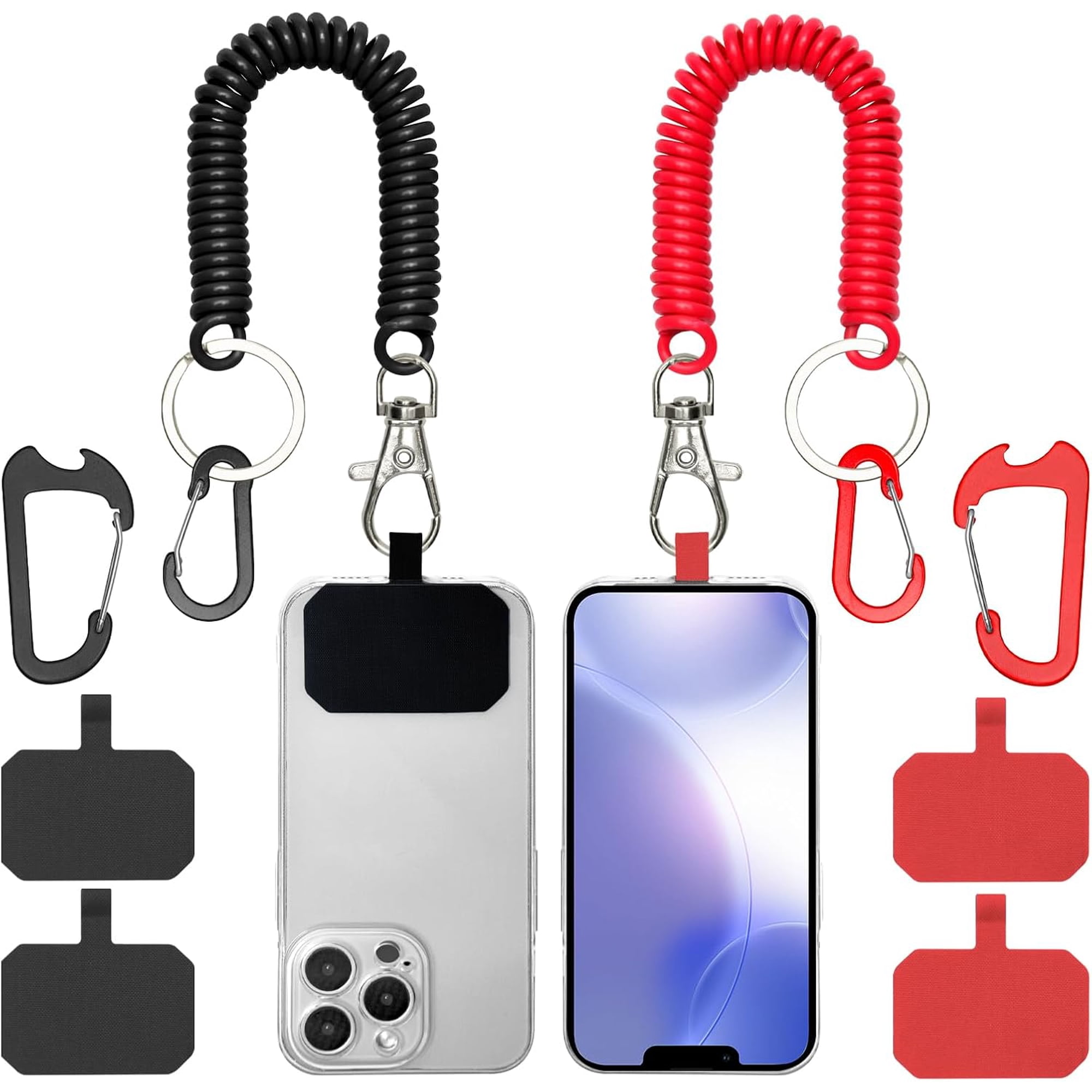 Attache Antivol Pour Téléphone Portable - Cordon Rétractable Avec Mousqueton - Compatible Avec La Plupart Des Smartphones