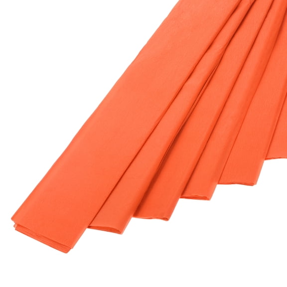 Uxcell Crepe Paper Roll Crepe Paper Decoration 5.2ft L 21.3 Inch W, Orange