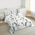 thumbnail image 3 of Manfei Cartoon Animal Lover Full Size Comforter Sets, Antarctic Penguin Print Bedding Comforter Set, Kawaii Wildlife Bedding Sets, Ultra Soft Home Decor, 3pcs, 3 of 8