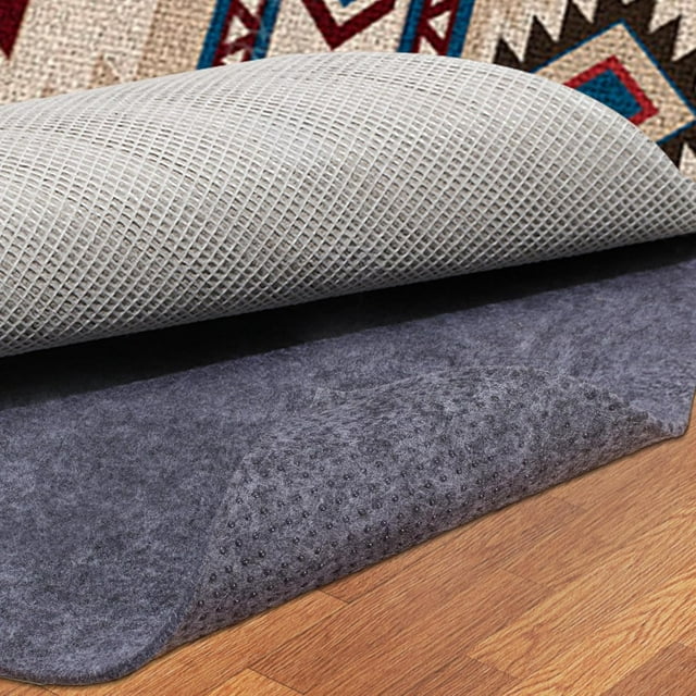 Non-Slip Rug Pad, 9x12 Ft Extra Large Felt Area Rug Cushioned Non Skid Carpet Pads, Felt Rug Pad for Under Hardwood Floors, Thick Non-Slip Rug Pads for All Floors, Keep Rug Soft and Safe