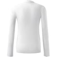 thumbnail image 2 of Lightweight Ruffle Mock Neck Tops Ribbed Lettuce Trim Soft Base Layer for Women, 2 of 6