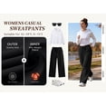 thumbnail image 2 of TEMOFON Sweatpants for Women Loose Fit Casual Comfy Lounge High Waist Drawstring Elastic Sweatpants Flowy Palazzo Pants with Pocket, 2 of 10