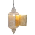 thumbnail image 3 of Northlight 35" Gold and White Moroccan Style Hanging Lantern Ceiling Light Fixture, 3 of 3