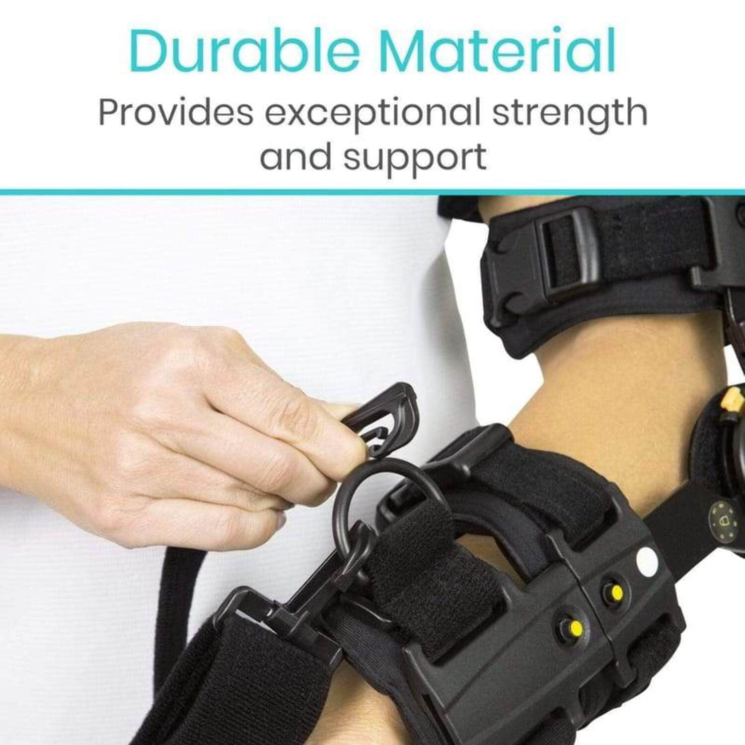 Vive Adjustable Hinged ROM Elbow Brace - Post-Op Stabilizer Splint for Arm Injury Recovery Support After Surgery, Left