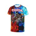 thumbnail image 3 of Roblox T-shirt pour Enfants Manches Courtes Col Rond Garçons Filles 3D Dessin Animé Chemises Décontractées, 3 of 6