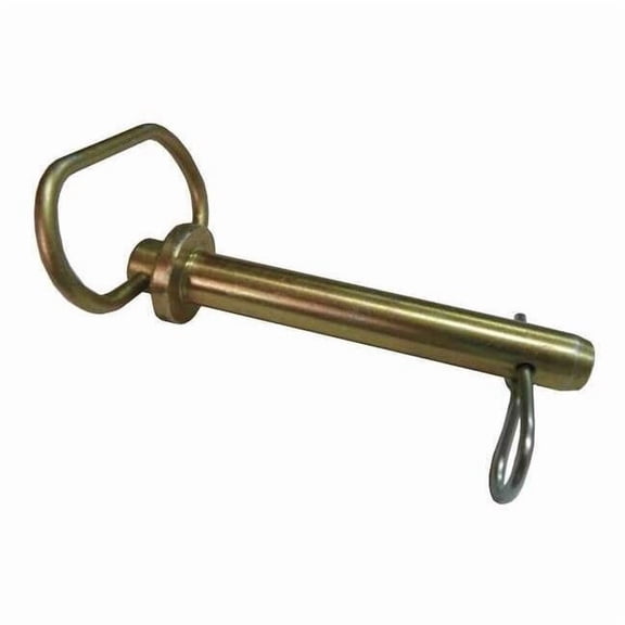 Hitch Pin, Detent, 3/4 in Pin Dia, 4-1/4 in Shank Lg, Steel, Zinc Plated Finish