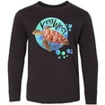 thumbnail image 3 of Inktastic Key West, Florida Swimming Sea Turtle with Bubbles Long Sleeve Youth T-Shirt, 3 of 5