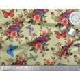 thumbnail image 3 of Soimoi Rayon Fabric Leaves, & Peony Floral Decor Fabric Printed Yard 42 Inch Wide, 3 of 3