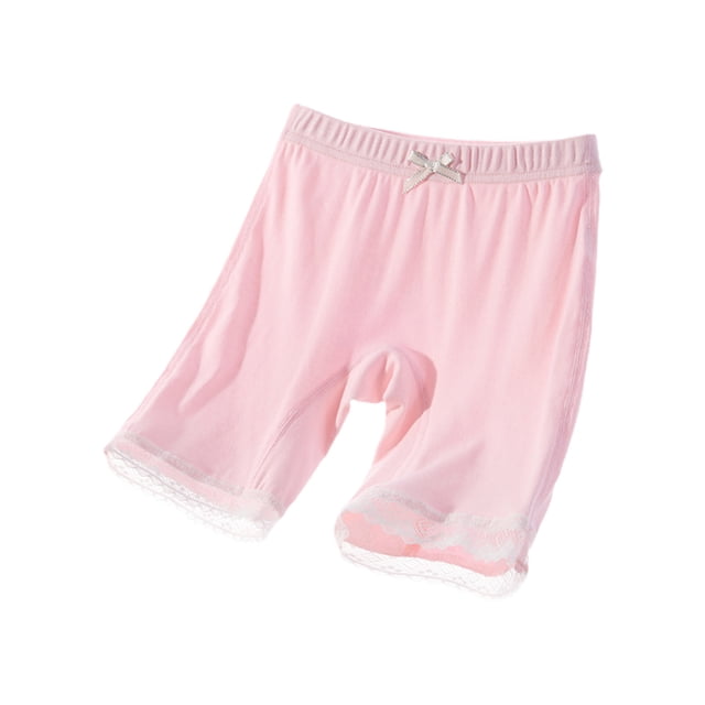 High Waist Yoga Underpants for Girls , Soft Polyester-Spandex Blend , Breathable Five-Leg Design , Gray , Long Pants , For 3-14 Years