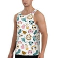 thumbnail image 2 of Easygdp Cartoon Animals Men's Tank Top, Sleeveless Muscle T Shirts, Breathable, Quick-Dry, Loose for Gym, Running, Fitness - Small, 2 of 9
