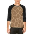 thumbnail image 1 of Halloween Giraffe Pattern Costume Mens Raglan T Shirt, 1 of 2