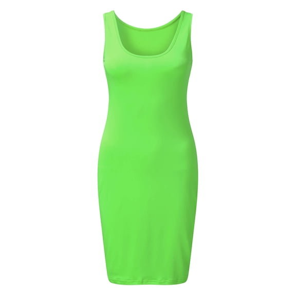 JIAYUE Women's Summer Dresses Mini Fashion Square Neck Sleeveless Bodycon Sleeveless Female Solid Color Club Party Casual Dress