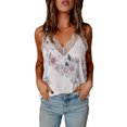 thumbnail image 3 of ABPHQTO Camiseta sin mangas de tirantes de encaje blanco para mujer, 3 of 5