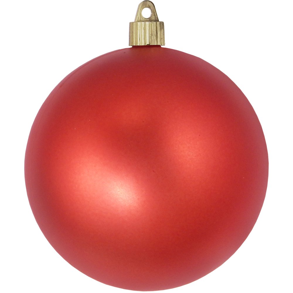 Christmas by Krebs Large Christmas Ornaments Matte Red 4.75" (120mm