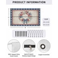 thumbnail image 2 of 4th of July RV Awning Sun Shade Screen 9'X15.3' Patriotic Star Poppy Wreath Mesh Sunscreen Retro Flower Awning Shade Screen with Zipper UV Blocker Completed Kits for RV Motorhome Camper Trailer, 2 of 7