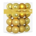 thumbnail image 2 of 24-Pack 3.2" Gold Large Christmas Balls Ornaments, Shatterproof Hanging Balls for Tree, Wedding, Party & Holiday Decorations, 2 of 7