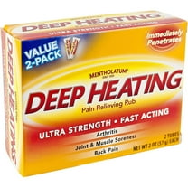 Mentholatum Ultra Strength Deep Heating Pain Relieving Rub  2 Tubes - 2 Oz