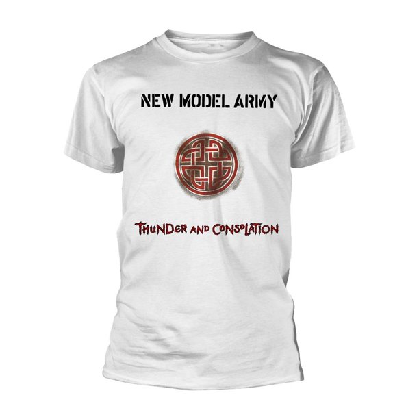 New Model Army - Camiseta Thunder And Consolation para Adultos Unisex (Blanco)