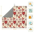 thumbnail image 3 of XMXT Microfiber Drying Mats, Cartoon Love Beige Print Absorbent Dish Drying Mat for Kitchen Counter, 16 x 18 inches, 3 of 9