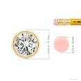 thumbnail image 3 of Angara Natural 3 ct Diamond Necklace for Women in 14K Yellow Gold (Size-9.2mm) - April Birthstone Jewelry | Round Diamond Pendant Necklace, 3 of 8