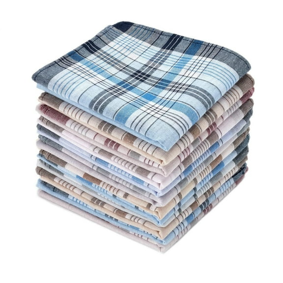Handkerchiefs for Men,  Pocket Square, Men's Handkerchiefs 12 Piece Gift Set 4 Color Hankies Perfect Christmas Gifts