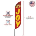 thumbnail image 5 of Joy Feather flag Pole Mountfor Outdoor by DreamController | 15 FEET Long Polyester Outdoor Banner Flag Pole Kit for Easy Hang | HD Print Swooper Flag Pole Stand for Joy| Made in USA, 5 of 7