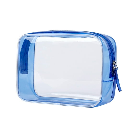 Transparent Toiletry Bag, Travel Makeup Organizer, Leakproof Clear Travel Pouch for Toiletries and Cosmetics, Durable Lightweight Portable Bathroom and Beach Accessory, 17x6x12cm