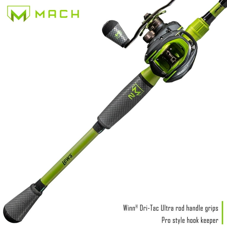 Lew's MACH Baitcast Reel and Fishing Rod Combo, 7-Foot Rod, Left