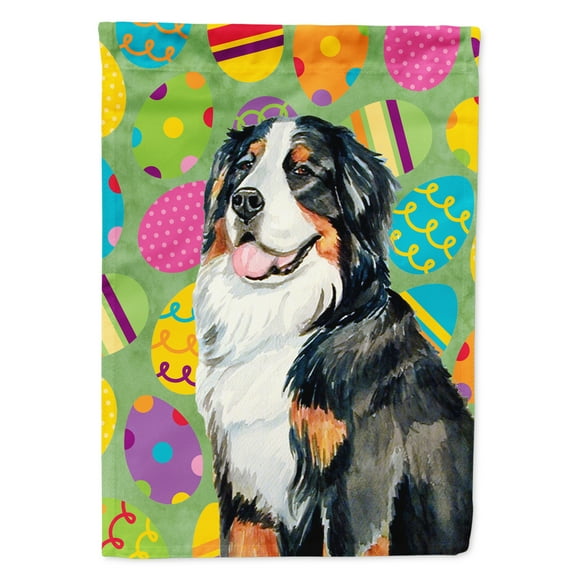 Carolines Treasures LH9424-FLAG-PARENT Bernese Mountain Dog Easter Eggtravaganza Flag  multicolor