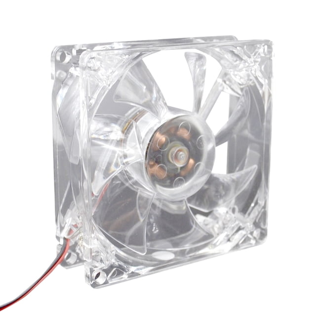 Cateissary Caja de host de computadora de bajo ruido con luz LED de 8 cm Dual D Tipo Interfaz de 4 pines Ventiladores de refrigeración Accesorio Juegos de teclado y mouse para computadora