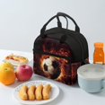 thumbnail image 4 of HUIACONG Flames Football Durable Insulated Lunch Bag for Picnic Hiking, Practical Detachable Strap Insulated Lunch Tote, 4 of 10