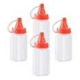 thumbnail image 4 of 4 botellas pequeñas exprimibles, botella de especias multifuncional, tarros de especias vacíos transparentes botella roja, 4 of 8