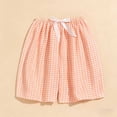 thumbnail image 2 of Danhjin Women's Plaid Short Summer Casual Elastic Waist with Drawstring Fashion Loungewear Going out Holiday Vacation Shorts with Pockets, 2 of 6