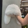 thumbnail image 3 of vnanda Ladies Hat Fluffy Rabbit Ear Ladies Winter Hat Thick Plush Windproof Warm for Women Men Unisex Knitted Cosplay Party Unisex Knitted Hat, 3 of 8