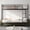 Black, variant on avobird Bunk Bed with Ladder and high Guardrail,19 bed crossbars, Able to Split, Metal Bunk Bed, Storage Space, Noise Free,Twin Over Twin Size,Black