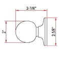 thumbnail image 4 of Ball Dummy Door Knob, French Door and Closet Compatible, Satin Nickel Finish, Left or Right Hand, 4 of 10