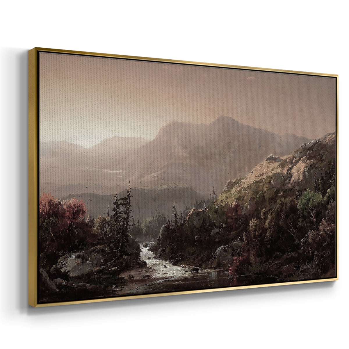 Vintage Landscape-CCCXXI By Wexford Home Framed in Gold Wood Gallery Wrapped Canvas 27 in. x 41 in.