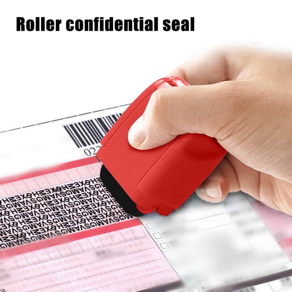 BCMMKLPP Identity Theft Protection Roller Stamps Wide Kit - Confidential Roller Stamp, Anti Theft, Privacy & Security Stamp, Designed for ID Blackout Security