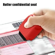 Identity Theft Protection Roller Stamps for Data Barcode ID Privacy,Anti-Theft Security Prevention Confidential Roller Stamp Easy for Guard Personal Information Blockout - Red