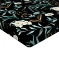thumbnail image 4 of Ambesonne Floral Design Fitted Sheet, Exotic Leafy Hibiscus, Full Size, Sea Green Fawn Eggshell, 4 of 5