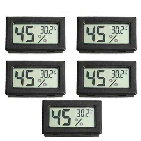 5pcs Mini Digital LCD Temperature and Humidity Meter Pet Reptile Wireless Thermometer Hygrometer