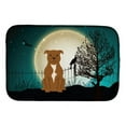 thumbnail image 3 of Halloween Scary Staffordshire Bull Terrier Chocolate Dish Drying Mat, 3 of 3