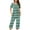 Mint Green, variant on Kaemgyyd Women Pajama Set Soft Comfy Short Sleeve Sleepwear Tops with Loose Capri Pants Casual Stripe 2 Piece of Pajama Sets