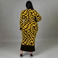 thumbnail image 5 of AURA Plus Size Plaid Print Maxi Dress Crewneck Long Sleeve Patchwork Elegant Sweet Style Long Dress for Fall Winter, 5 of 6
