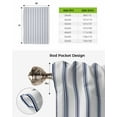 thumbnail image 6 of Blue Stripes Tie Up Curtains for Kitchen Bathroom Bedroom Windows 63 Inch Length, Geometric Vertical Linens Modern Minimalism Balloon Drape Curtains Shade Rod Pocket Drapery Curtain Panel, 46"x63", 6 of 7